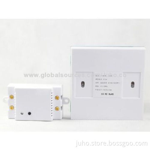 New 2 Gang Wall, Light Touch Switch, 100W Wireless Remote Control, Blue Glass with LED Touch Screen